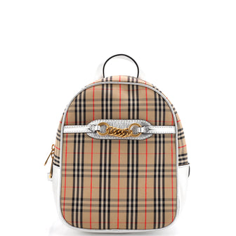 Burberry Link Backpack 1983 Knight Check Canvas Medium