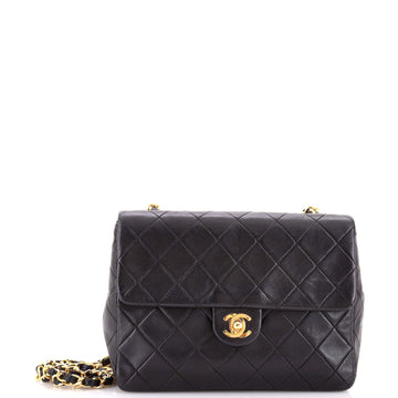 Chanel Vintage Square Classic Flap Bag Quilted Lambskin Small