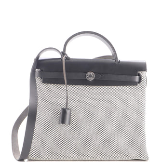 Hermes Herbag Zip Criss Viking Toile and Leather 31