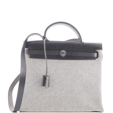 Hermes Herbag Zip Criss Viking Toile and Leather 31
