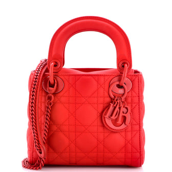 Christian Dior Ultra Matte Lady Dior Chain Bag Cannage Quilt Calfskin Mini