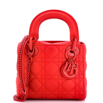Christian Dior Ultra Matte Lady Dior Chain Bag Cannage Quilt Calfskin Mini