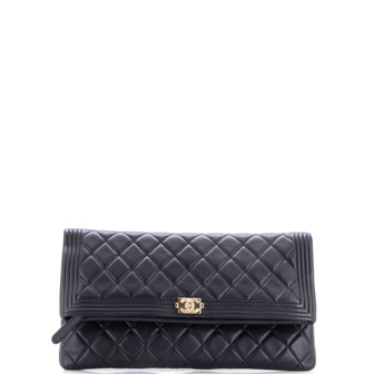 Chanel Boy Beauty CC Clutch Quilted Lambskin