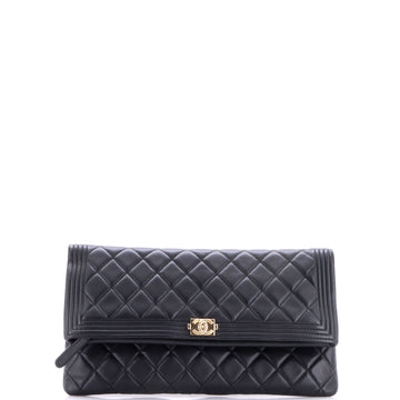 Chanel Boy Beauty CC Clutch Quilted Lambskin