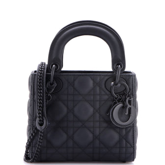 Christian Dior Ultra Matte Lady Dior Chain Bag Cannage Quilt Calfskin Mini