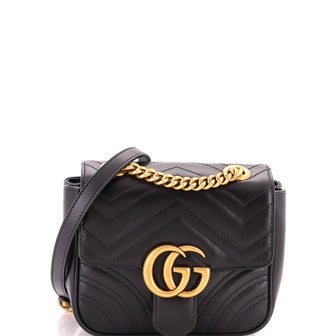 Gucci GG Marmont Square Flap Bag Matelasse Leather Mini
