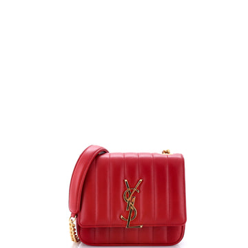Saint Laurent Vicky Crossbody Bag Vertical Quilted Leather Small