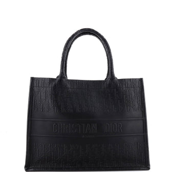 Christian Dior Book Tote Oblique Embossed Calfskin Medium