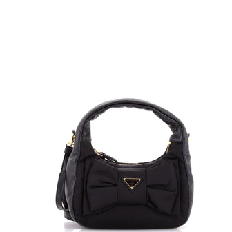 Prada Padded Bow Hobo Re-Nylon Mini
