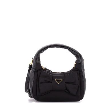 Prada Padded Bow Hobo Re-Nylon Mini