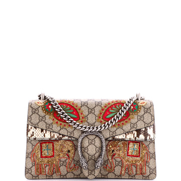 Gucci Dionysus Bag Embroidered GG Coated Canvas with Python Small