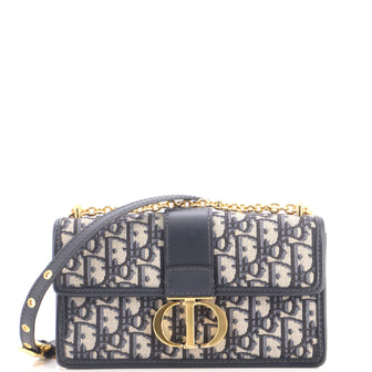Christian Dior 30 Montaigne Chain Flap Bag Oblique Canvas East West