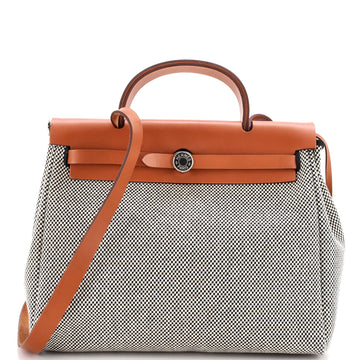 Hermes Herbag Zip Criss Viking Toile and Leather 31