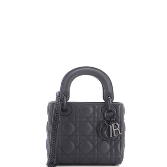 Christian Dior Ultra Matte Lady Dior Chain Bag Cannage Quilt Calfskin Mini