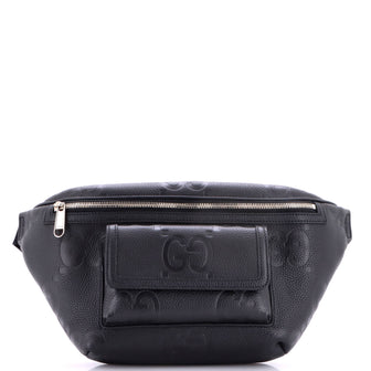 Gucci Front Pocket Belt Bag Jumbo GG Embossed Leather