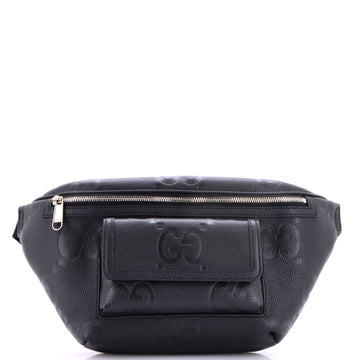 Gucci Front Pocket Belt Bag Jumbo GG Embossed Leather