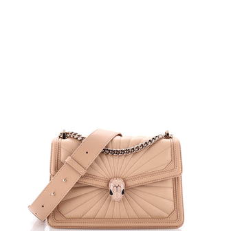 Bvlgari Serpenti Diamond Blast Shoulder Bag Quilted Leather Small