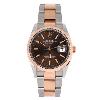 Rolex Oyster Perpetual Datejust Automatic Watch Stainless Steel and Rose Gold 36