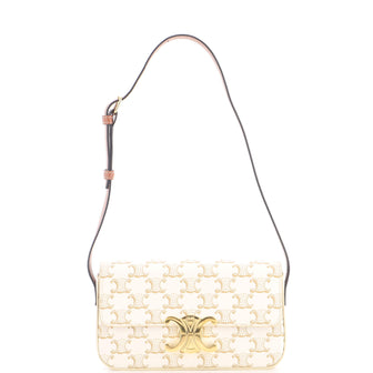 Celine Triomphe East-West Shoulder Bag Triomphe Coated Canvas