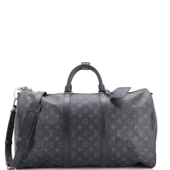 Louis Vuitton Keepall Bandouliere Bag Monogram Eclipse Canvas 50