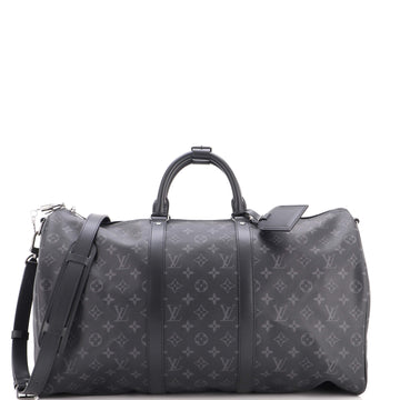 Louis Vuitton Keepall Bandouliere Bag Monogram Eclipse Canvas 50