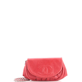 Chanel Half Moon Wallet on Chain Lambskin