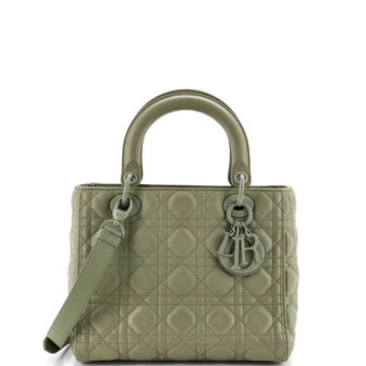 Christian Dior Ultra Matte Lady Dior Bag Cannage Quilt Calfskin Medium