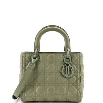 Christian Dior Ultra Matte Lady Dior Bag Cannage Quilt Calfskin Medium