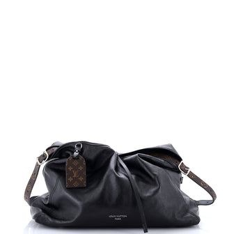 Louis Vuitton CarryAll Vibe Hobo Leather with Monogram Canvas MM