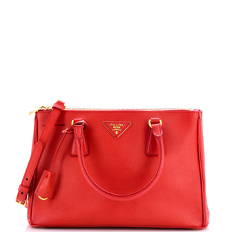Prada Galleria Double Zip Tote Saffiano Leather Medium