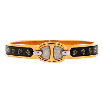Hermes Mini Clic Chaine d'Ancre Bracelet Metal and Printed Enamel