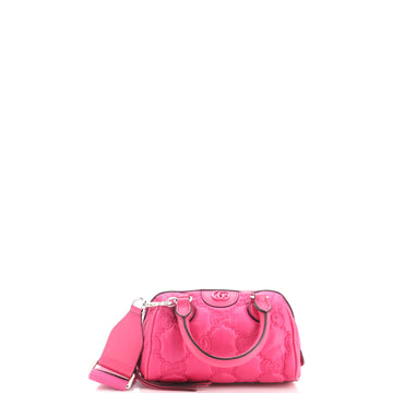 Gucci Ophidia Convertible Boston Top Handle Bag GG Matelasse Nylon with Leather Mini