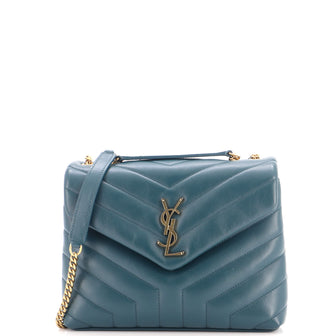 Saint Laurent Loulou Shoulder Bag Matelasse Chevron Leather Small