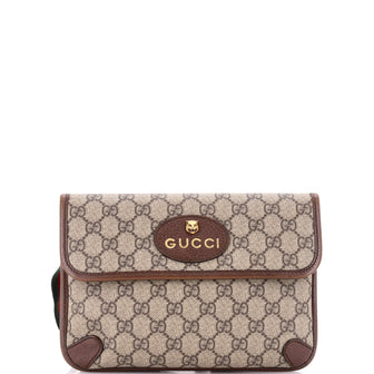 Gucci Neo Vintage Flap Belt Bag GG Coated Canvas
