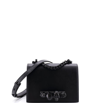 Alexander McQueen Jewelled Flap Satchel Leather Small