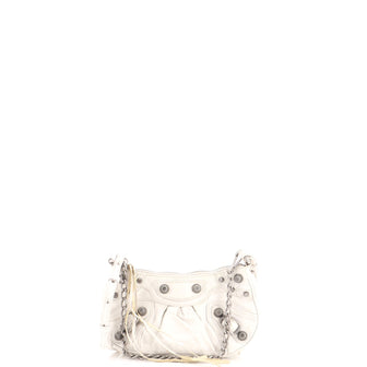 Balenciaga Le Cagole Giant Studs Chain Shoulder Bag Leather XS