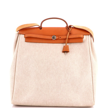 Hermes Herbag Toile and Leather GM