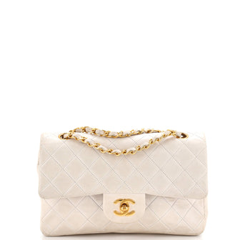Chanel Vintage Classic Double Flap Bag Quilted Lambskin Small