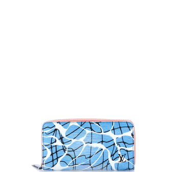Louis Vuitton Zippy Wallet Limited Edition Aqua Print Epi Leather