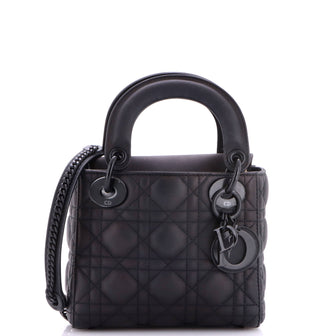 Christian Dior Ultra Matte Lady Dior Chain Bag Cannage Quilt Calfskin Mini