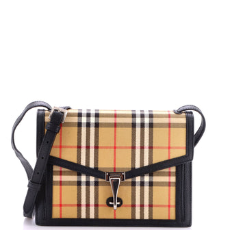 Burberry Macken Crossbody Bag Vintage Check Canvas Small