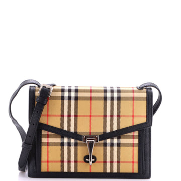 Burberry Macken Crossbody Bag Vintage Check Canvas Small