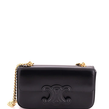 Celine Triomphe Chain Shoulder Bag Leather Small
