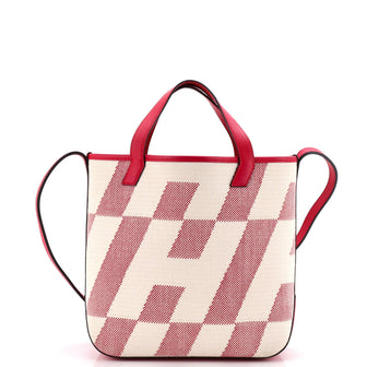 Hermes Cabas H en Biais Tote Canvas with Leather 27