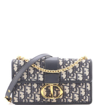 Christian Dior 30 Montaigne Chain Flap Bag Oblique Canvas East West