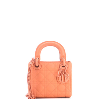 Christian Dior Ultra Matte Lady Dior Chain Bag Cannage Quilt Calfskin Mini