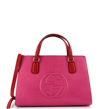 Gucci Soho Convertible Top Handle Satchel Leather Medium