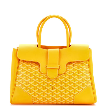 Goyard Saigon Tote Bag Coated Canvas with Leather