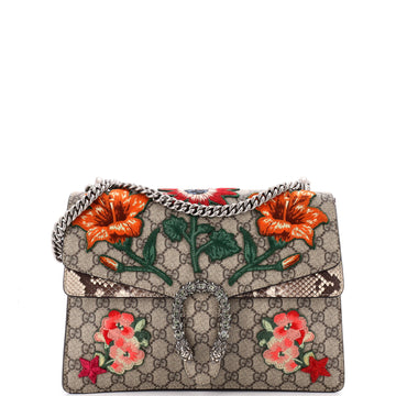 Gucci Dionysus Bag Embroidered GG Coated Canvas with Python Medium