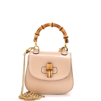 Gucci Bamboo 1947 Top Handle Bag Leather Mini